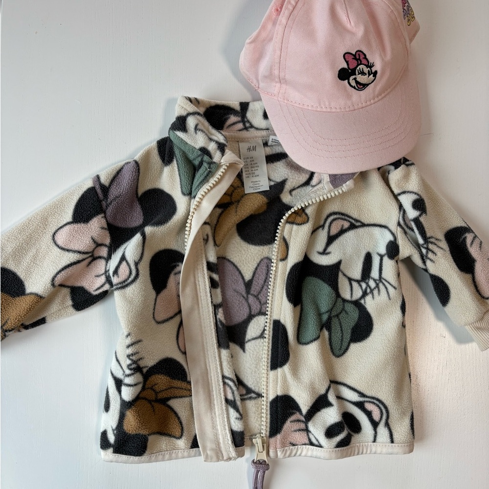 Baby girl Minnie Mouse jacket and hat